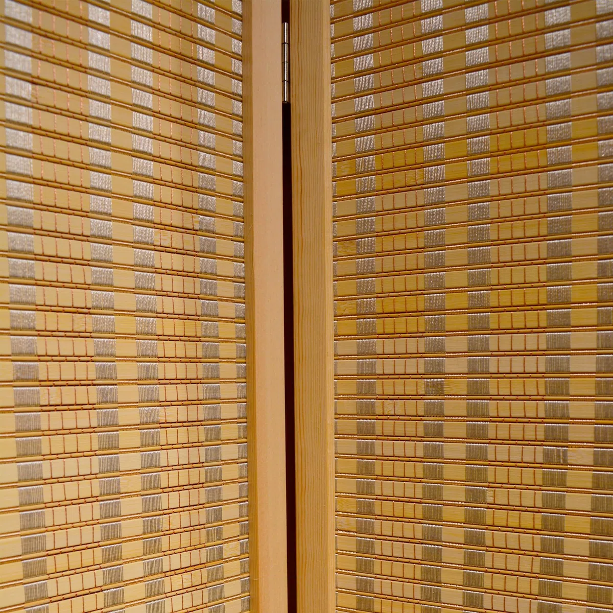 EME Biombo Natural Separador de Ambientes de 4 Paneles 180x180 cm Separador de Estancias Fabricado en Madera - Biombo Plegable y Estructura Resistente Biombo Mimbre. Ideal para Separar Habitaciones.