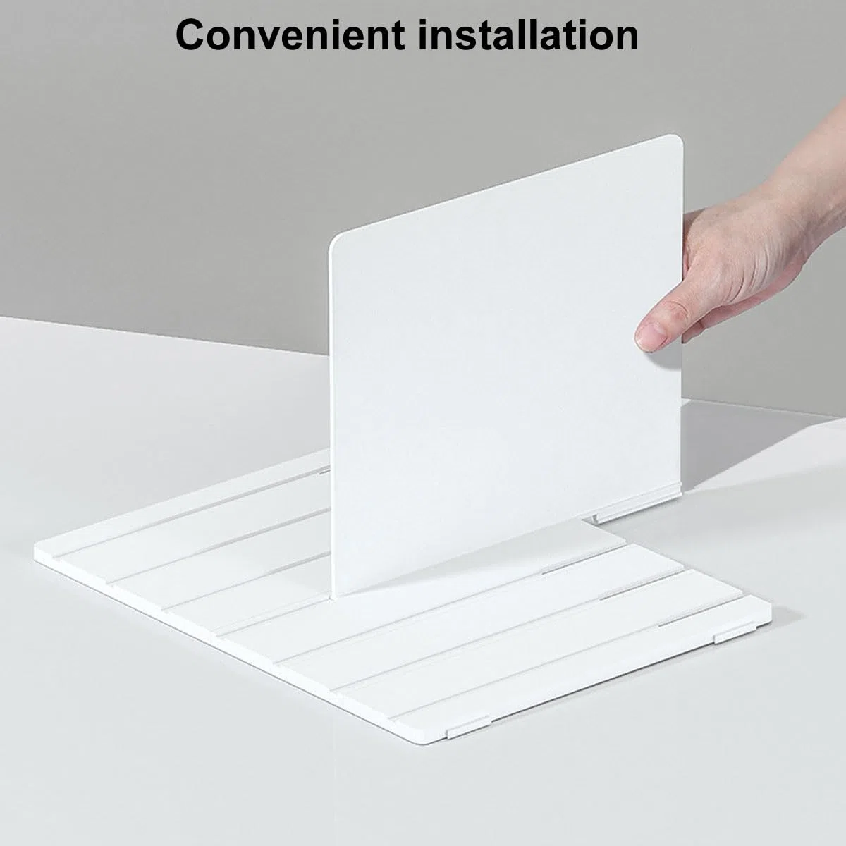 Separadores de plástico blancos ajustables para bolsos, estantes de armario, ropa y accesorios, perfectos para dormitorio, cocina y oficina, juego de 5 para almacenamiento nized