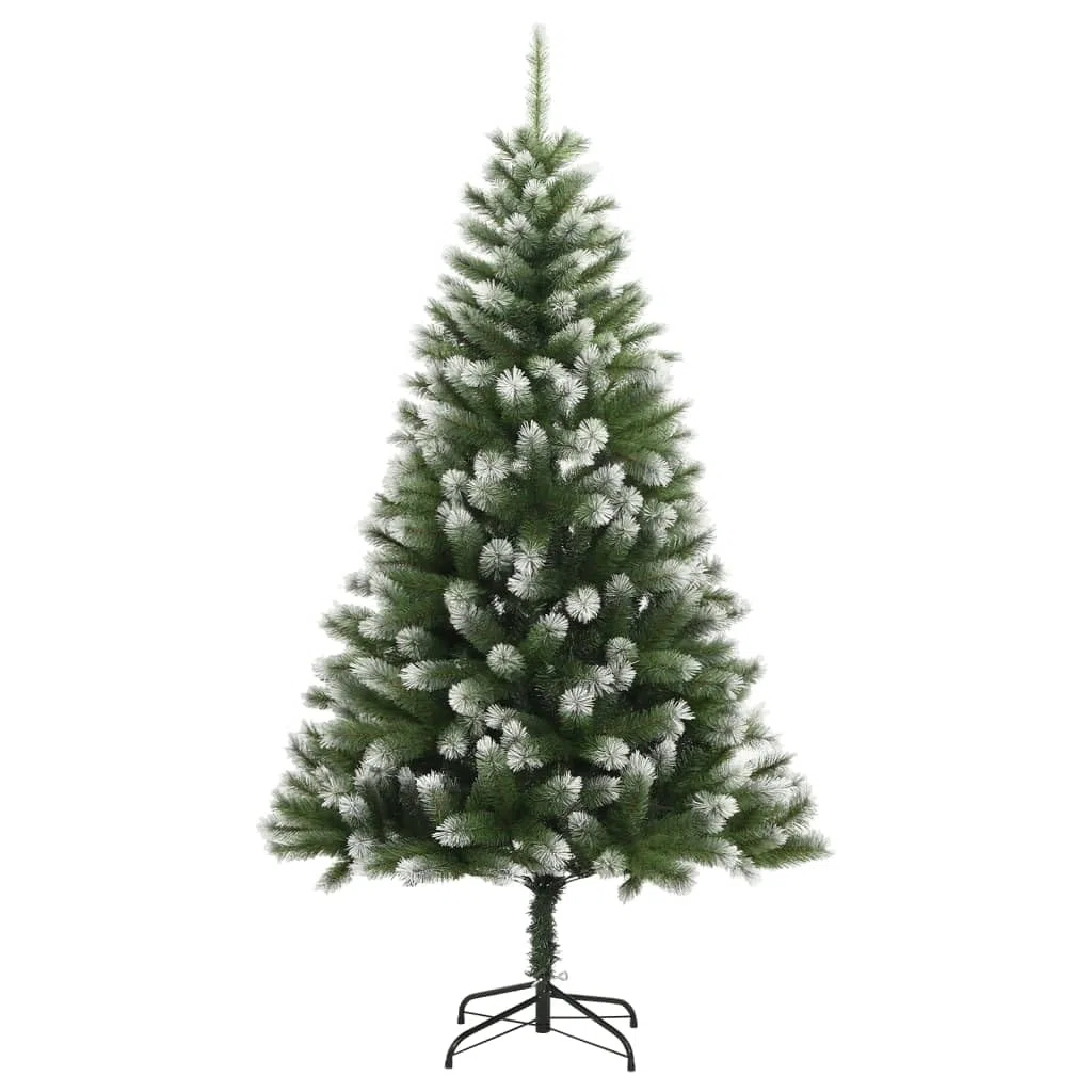 Árbol de Navidad artificial plegable de 150 cm con pinos de PVC y soporte de metal, versátil para salón, balcón, terraza y decoración festiva de Navidad