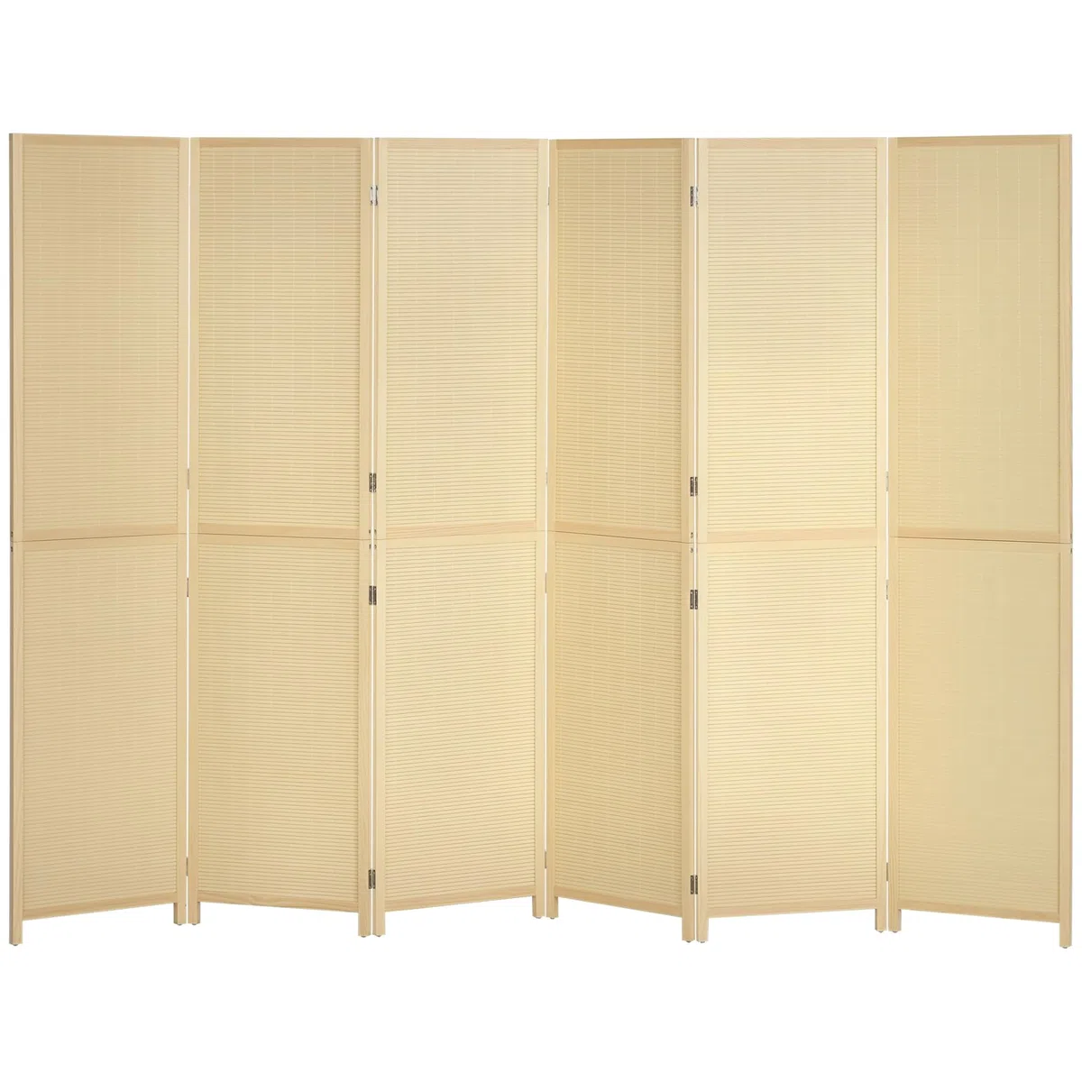 HOMCOM Biombo Plegable de bambú, 6 Paneles, 270x180 cm, Natural