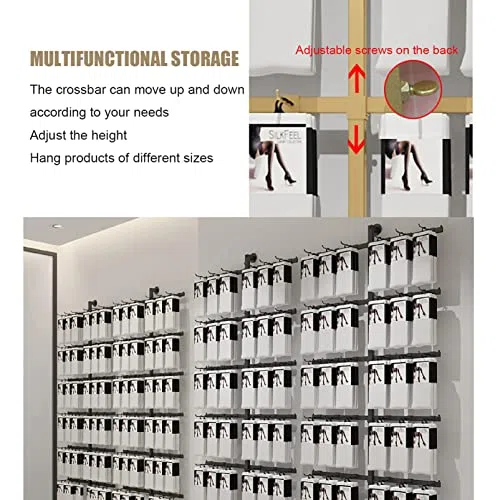 Estantes de pared ajustables, organizador que ahorra espacio para bufandas, cinturones, calcetines, sombreros, solución de almacenamiento doméstico y comercial