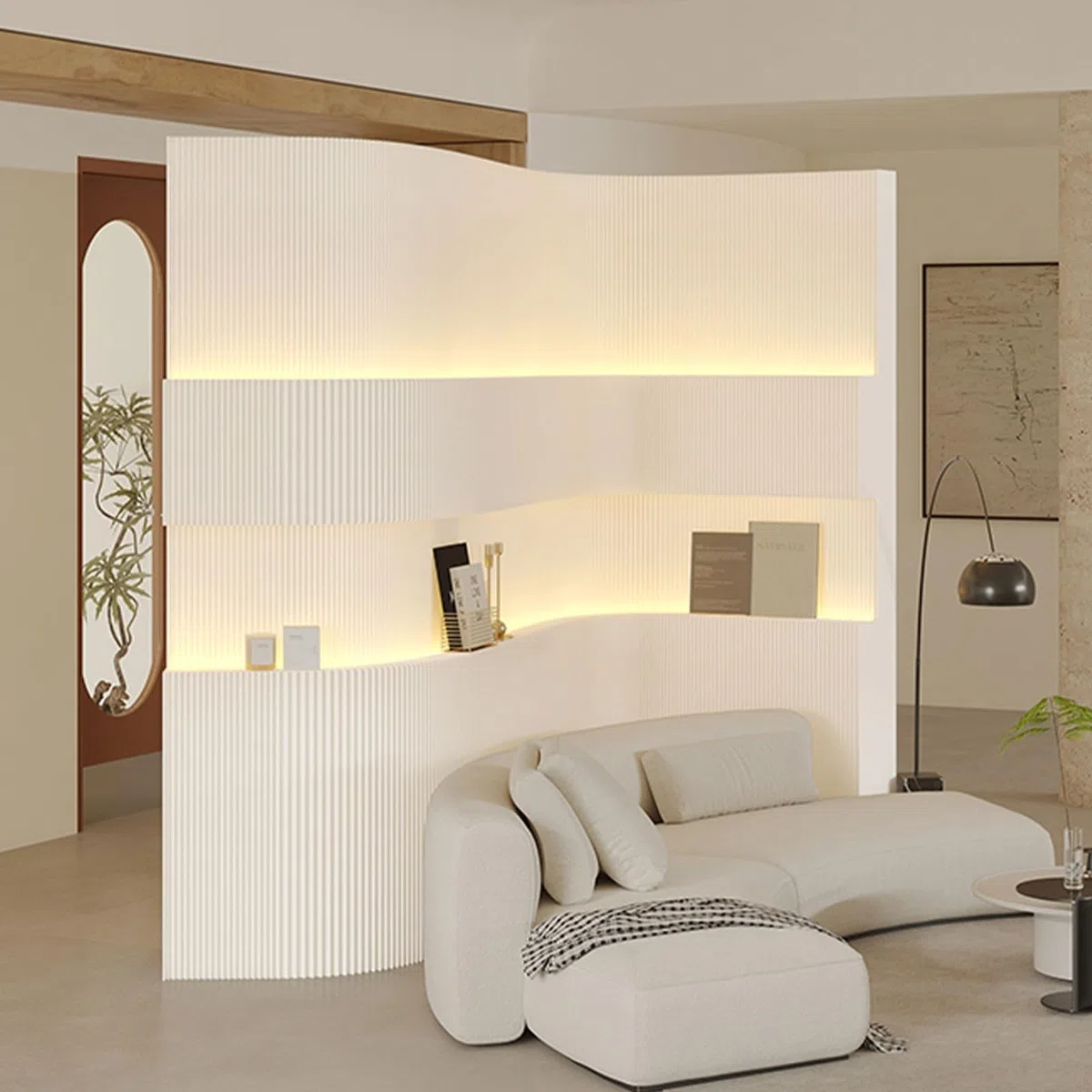 Paredes Divisorias Independientes, Separador De Ambientes De Papel Y Separador De Ambientes Interiores, Decoración Creativa para El Hogar En Papel(1~2m/39.4~78.7in)
