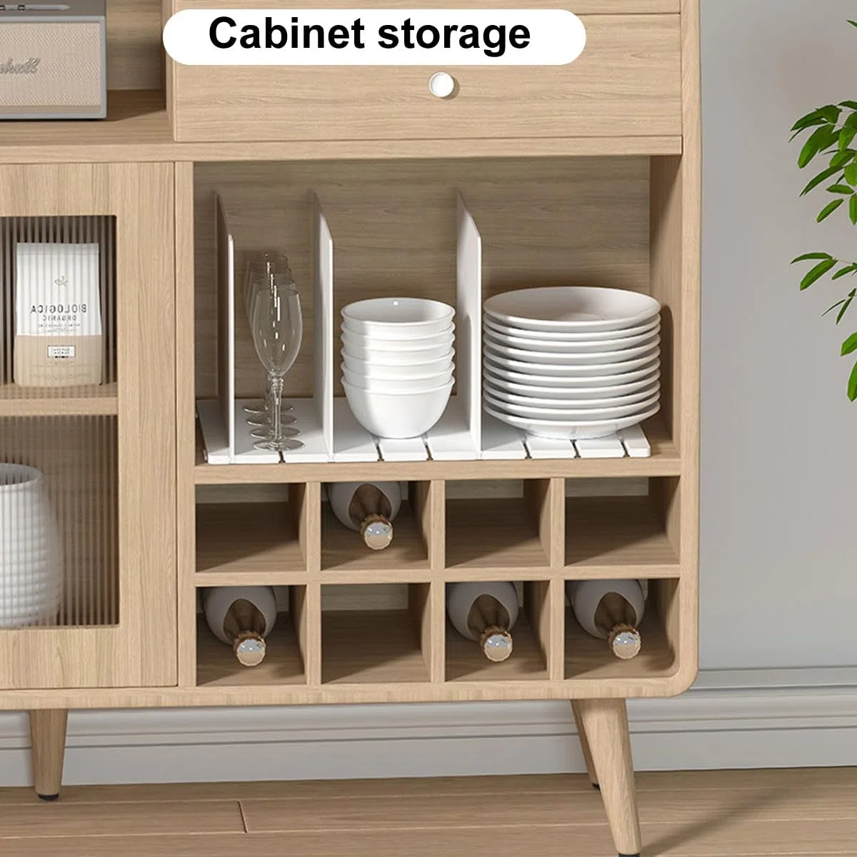Separadores de plástico blancos ajustables para bolsos, estantes de armario, ropa y accesorios, perfectos para dormitorio, cocina y oficina, juego de 5 para almacenamiento nized