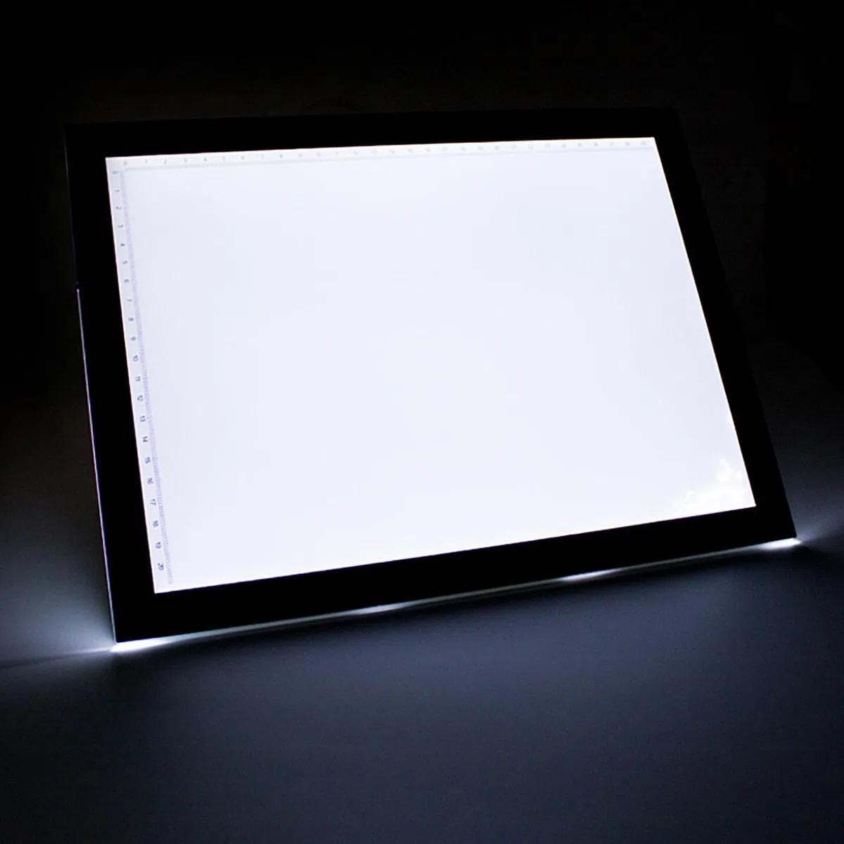 Dibujo de caja de luz con panel acrílico y regla de posicionamiento, atenuación infinita, sin parpadeo, controles táctiles, para animación, tablero de trazado de arte